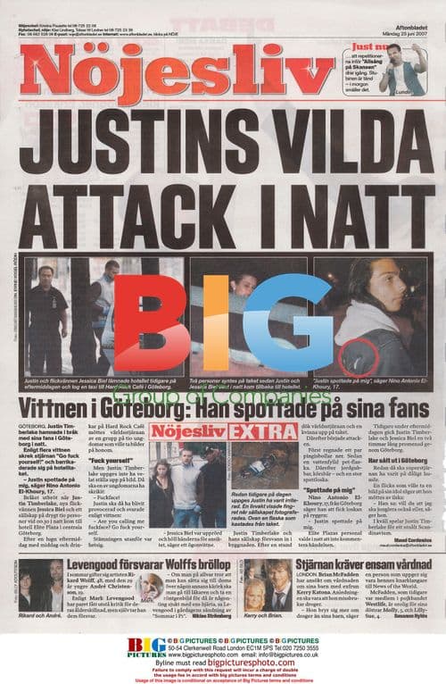 Justin Timberlake in Gothenburg Altercation