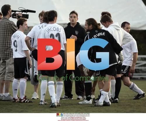 Robbie Williams Coaching Soccer Team