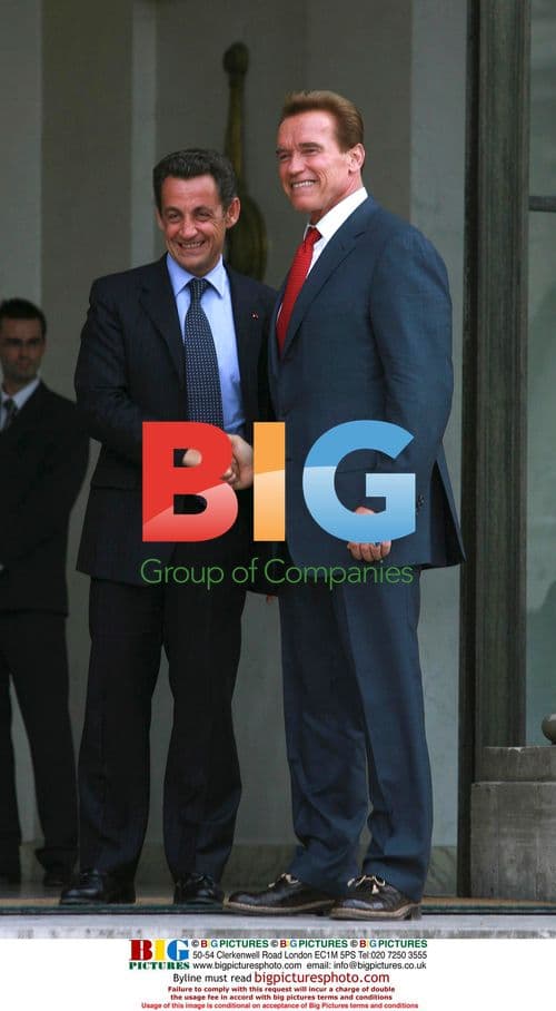 Arnold Schwarzenegger and Nicolas Sarkozy Meet in Paris