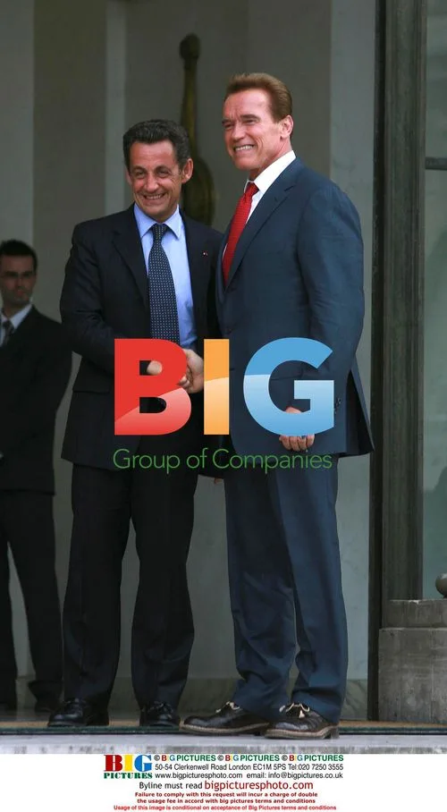 Arnold Schwarzenegger and Nicolas Sarkozy Meet in Paris