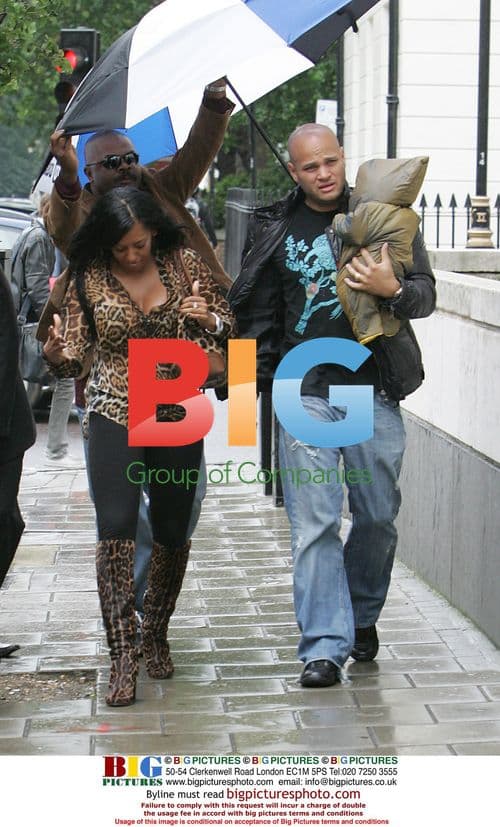 Mel B and Daughter Arriving at Heathrow