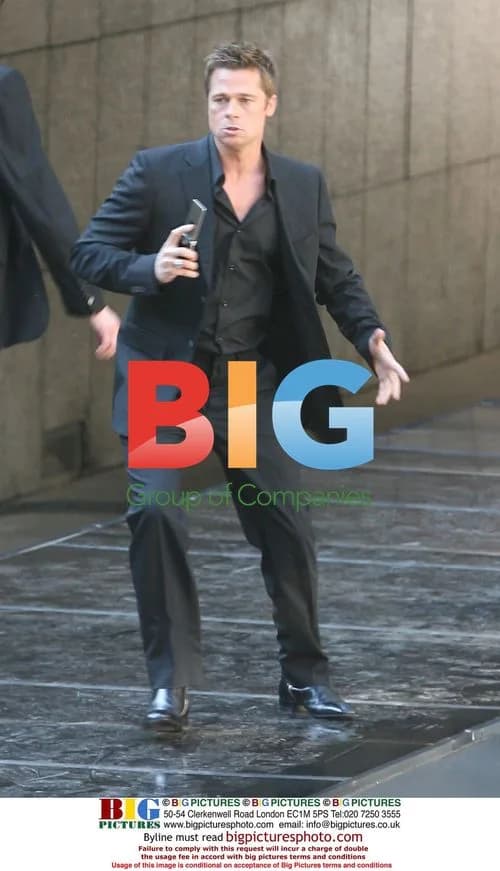 Brad Pitt filming Softbank commercial