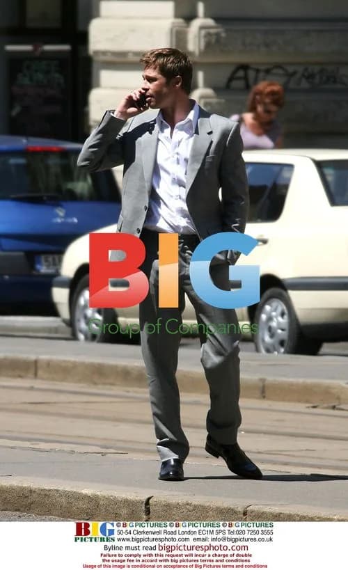 Brad Pitt Filming Softbank Commercial
