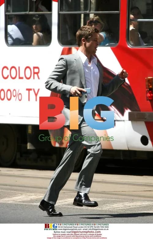 Brad Pitt filming Softbank commercial