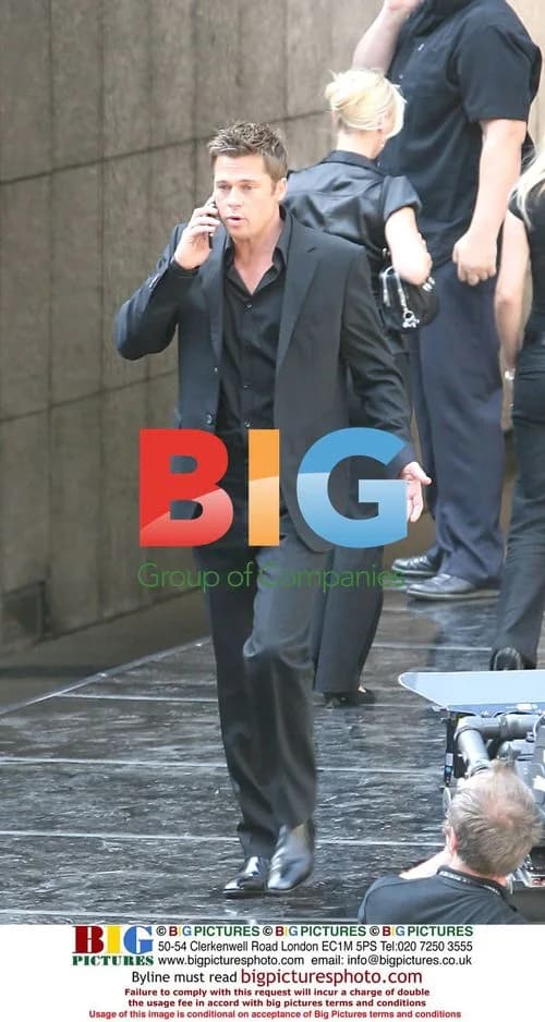 Brad Pitt Filming Softbank Commercial