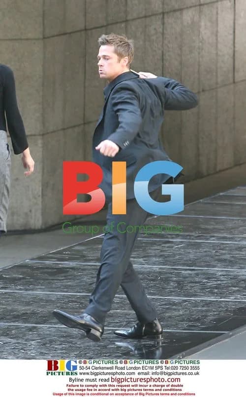 Brad Pitt Filming Softbank Commercial