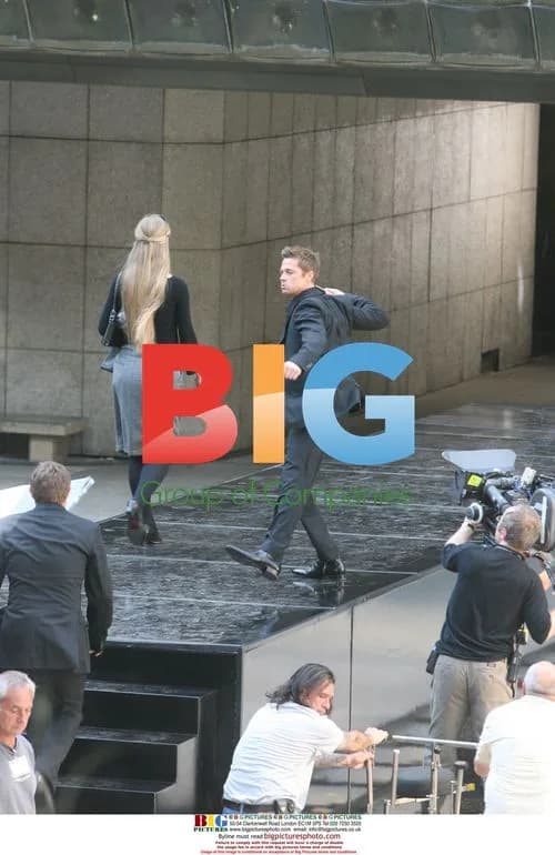 Brad Pitt Filming Softbank Commercial