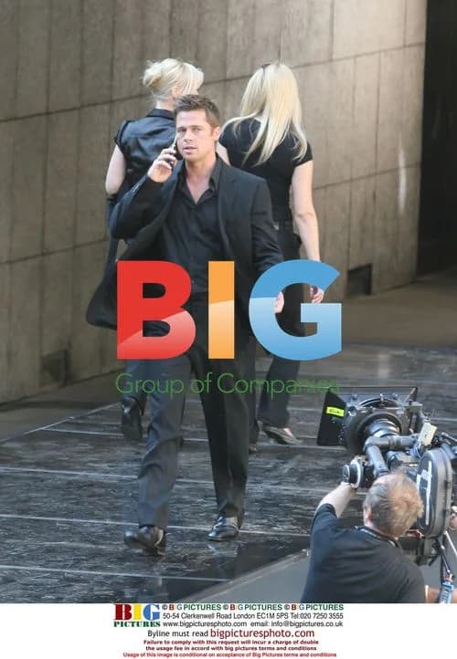 Brad Pitt Filming Softbank Commercial