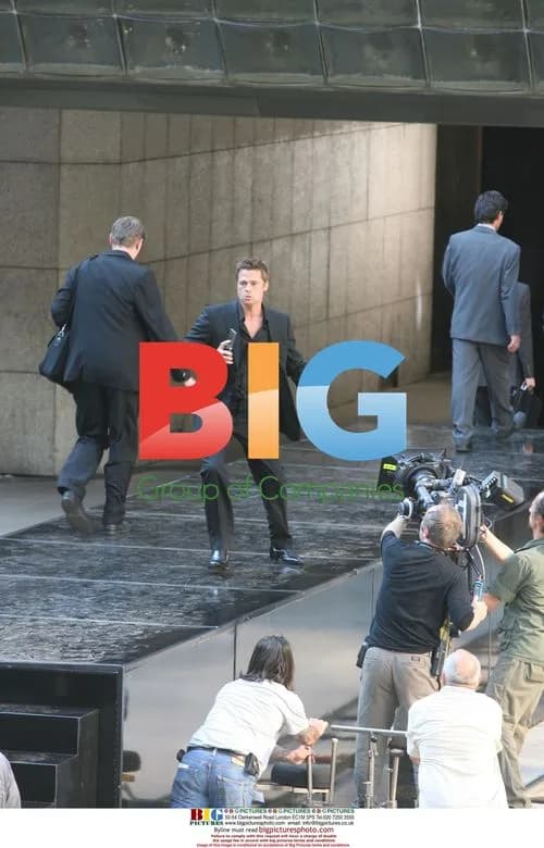 Brad Pitt Filming Softbank Commercial