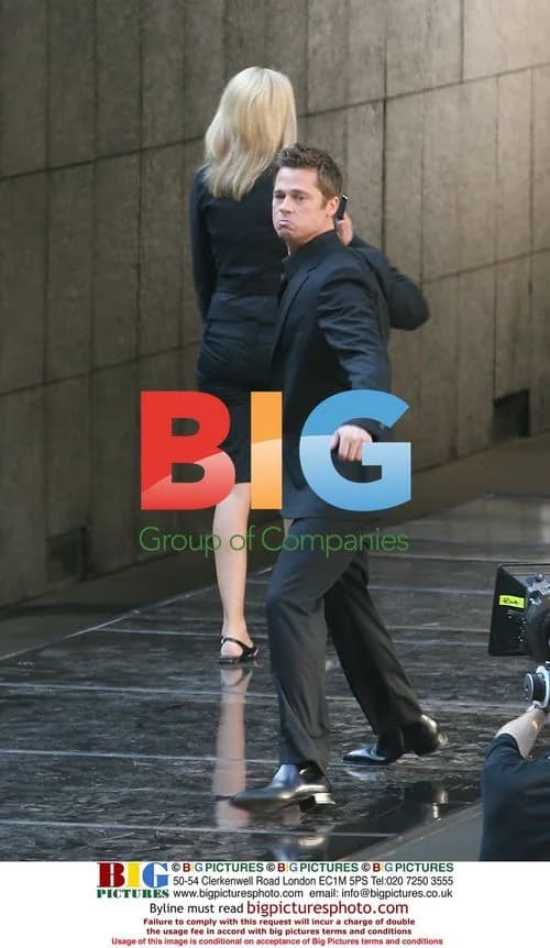 Brad Pitt filming Softbank commercial
