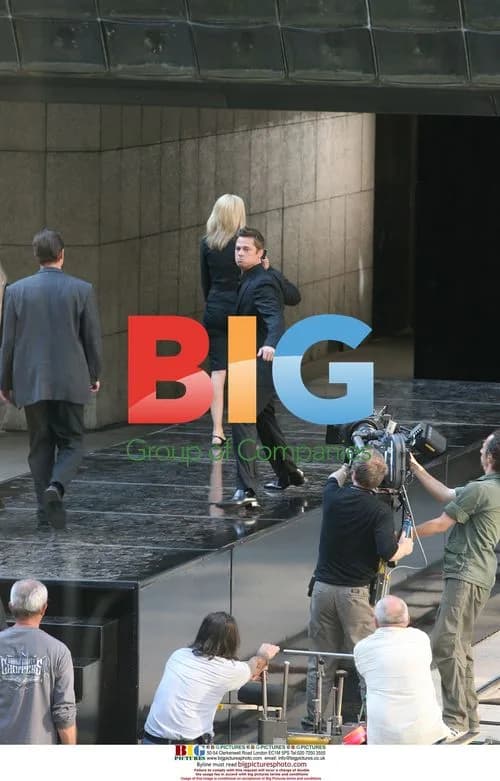 Brad Pitt filming Softbank commercial