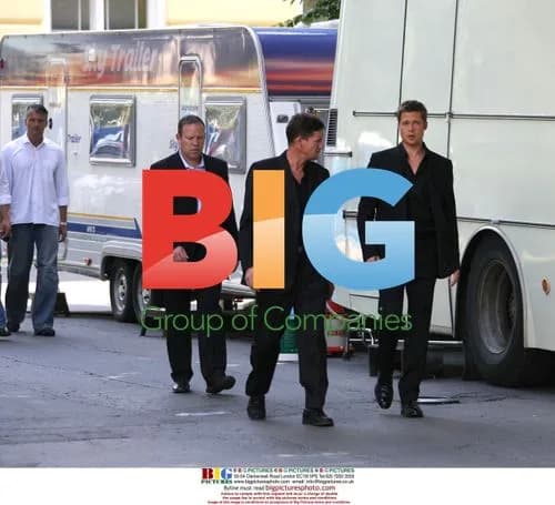 Brad Pitt filming Softbank commercial
