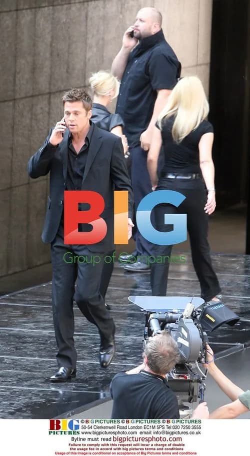 Brad Pitt Filming Softbank Commercial