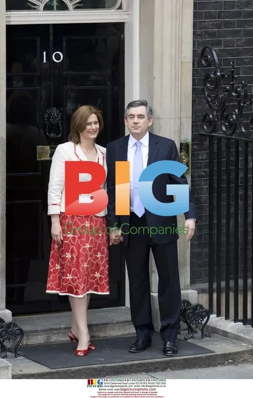 Gordon Brown Enters No 10 Downing Street