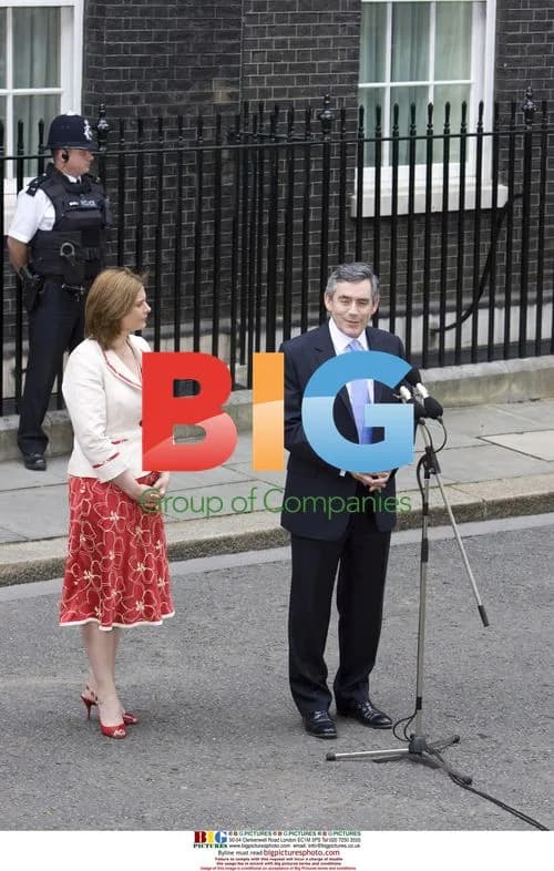 Gordon Brown Enters No 10 Downing Street