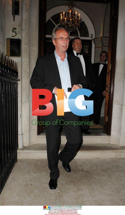 Sven-Goran Eriksson Leaves Club with Brunette