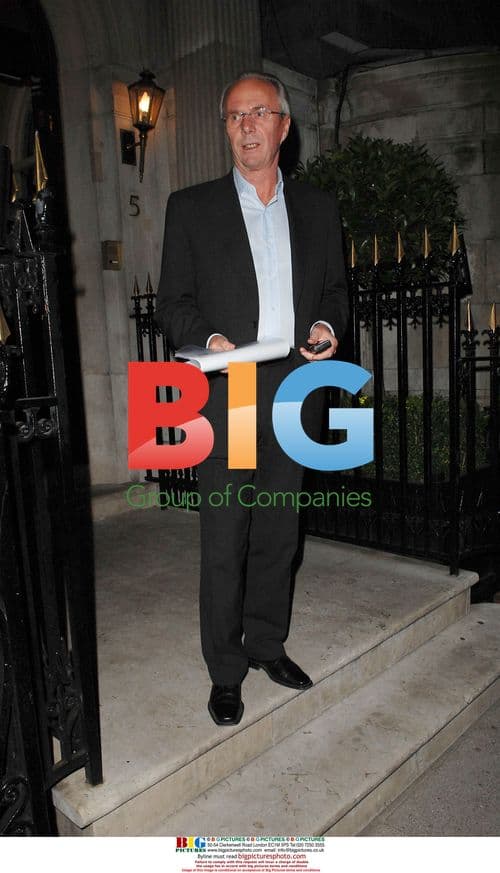 Sven-Goran Eriksson Leaves Club with Brunette