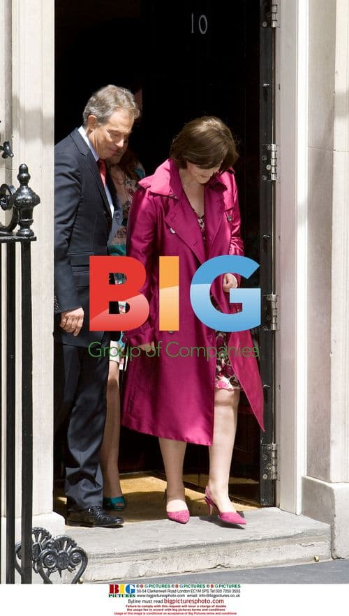 Tony and Cherie Blair leave Downing Street