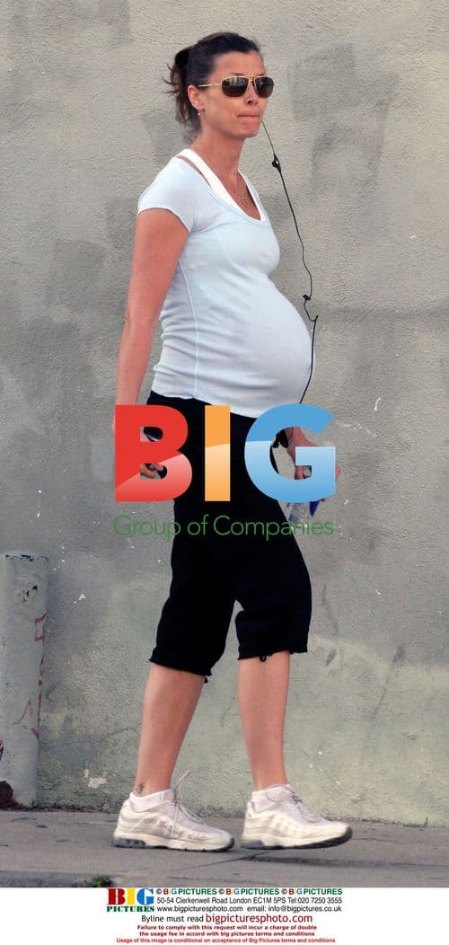 Pregnant Actress Bridget Moynihan Out for Walk