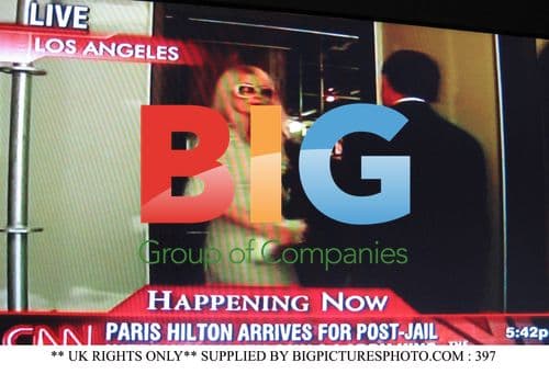 Paris Hilton arriving at CNN Studios