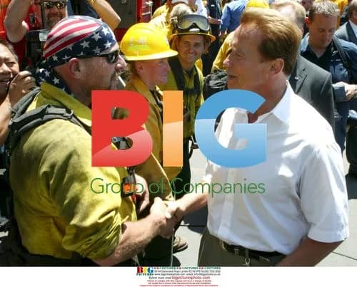 Arnold Schwarzenegger at Angora Fire