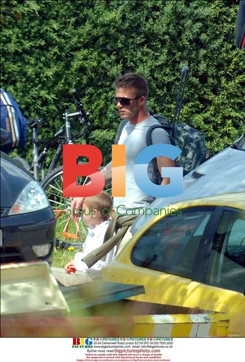 David Beckham Picks Up Son Romeo