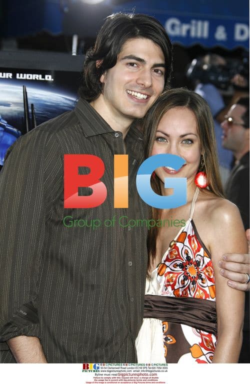 Brandon Routh and Courtney Ford at 'Transformers' Premiere