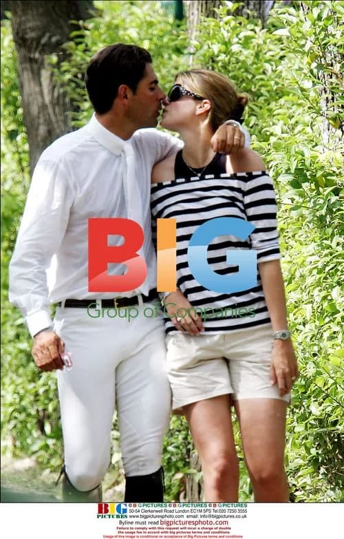 Athina Rousell Onassis and husband at horse jumping event