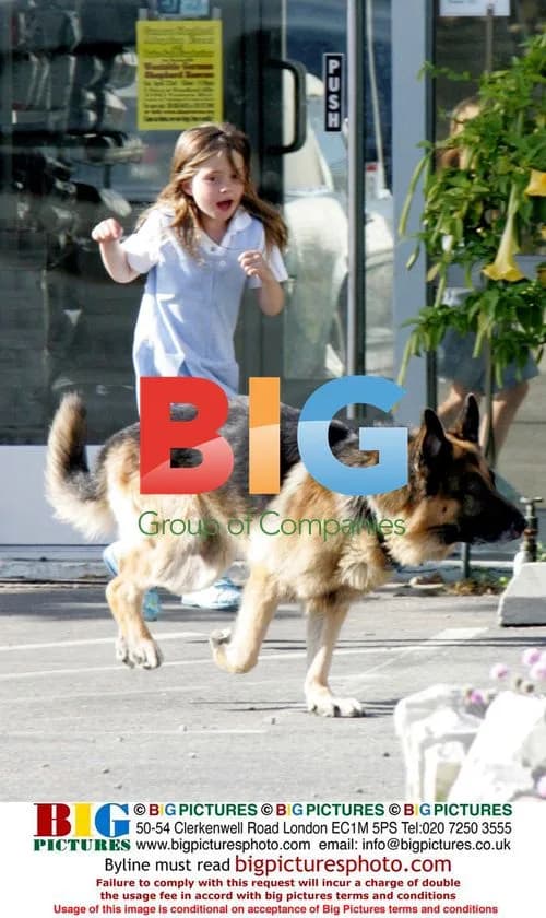 Brooke Burke & Daughter with German Shepherd