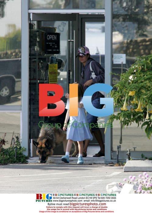 Brooke Burke and Daughter Neriah with Family Dog