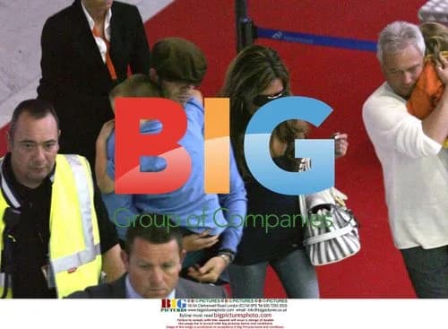 David and Victoria Beckham with kids leave Nice airport