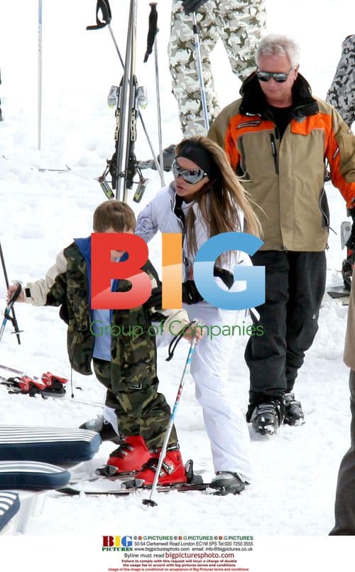 Victoria Beckham on Ski Holiday with Son in Courchevel