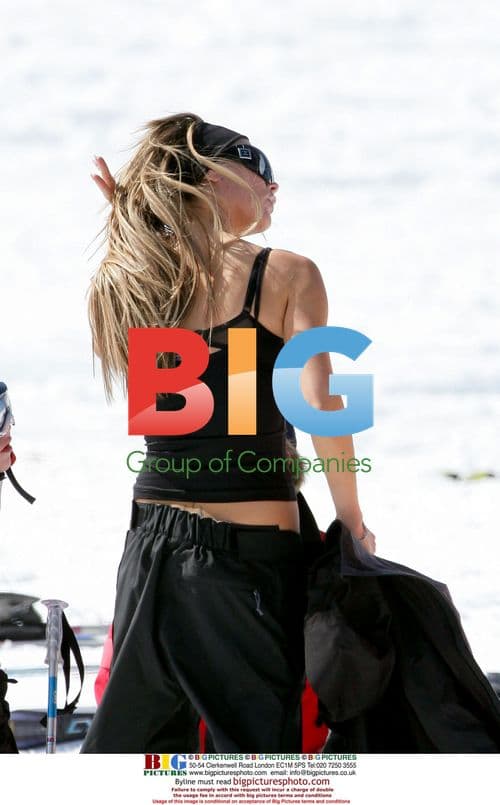 Victoria Beckham and Son on Ski Holiday