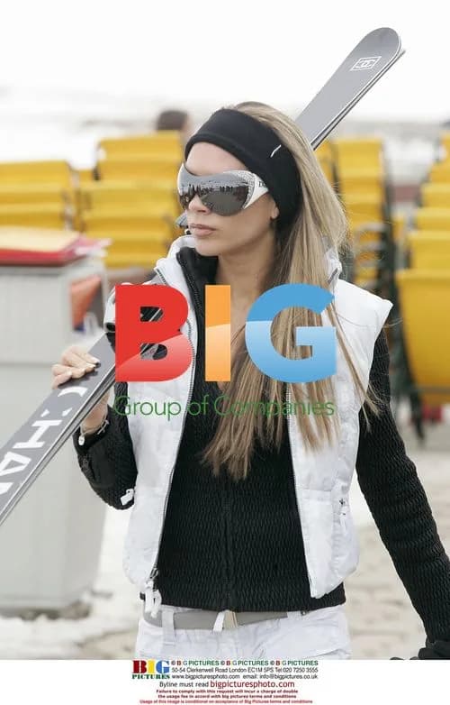 Victoria Beckham Skiing in Spain