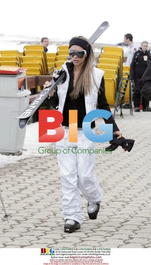 Victoria Beckham Skiing in Spain