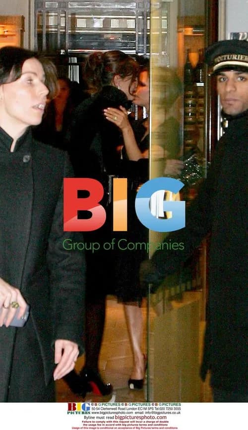 Victoria Beckham and Katie Holmes Leaving Kaspia Restaurant