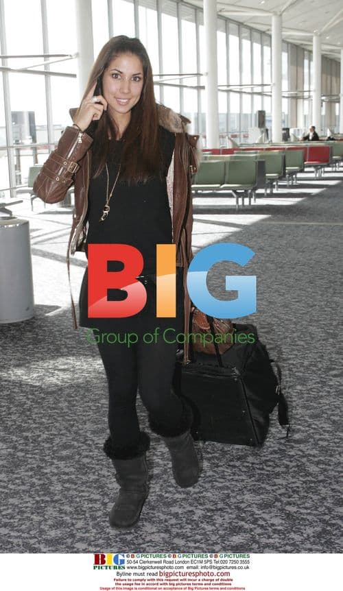 Model Leilani Arrives at Heathrow
