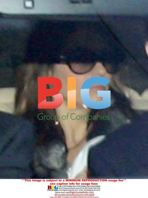 Elizabeth Hurley leaving for wedding at Sudeley Castle