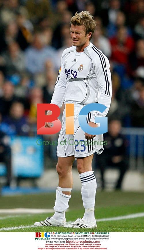David Beckham injured during Real Madrid match