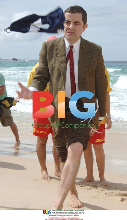 Rowan Atkinson as Mr Bean at Bondi Beach