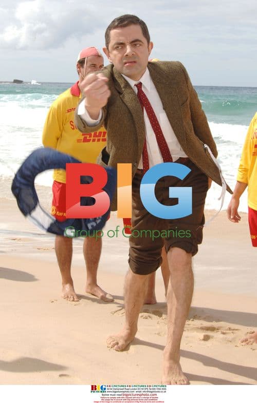 Rowan Atkinson as 'MR BEAN' on Bondi Beach