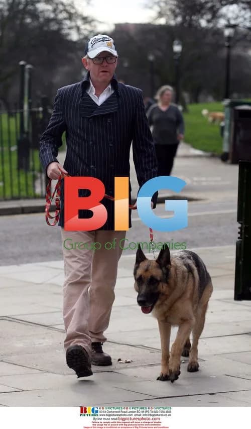 Chris Evans walks his dog in London