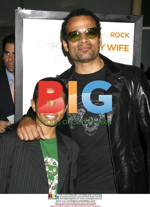 Mario Van Peebles and son at film premiere