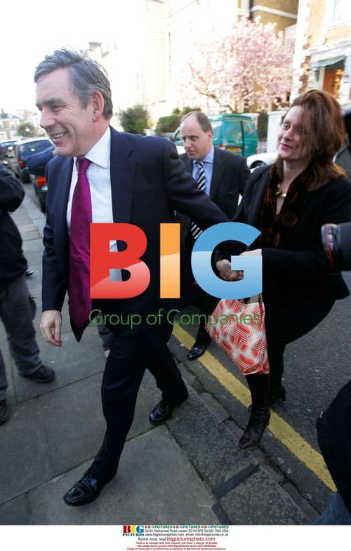 Gordon Brown attends wedding in London