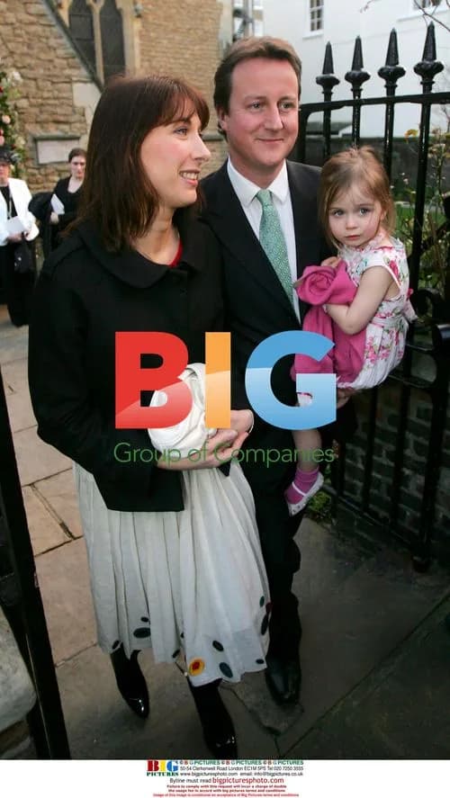 David Cameron and family attend wedding