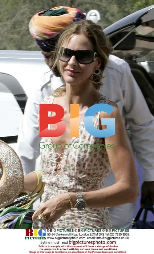 Liz Hurley and Arun Nayar at Airport Before Honeymoon