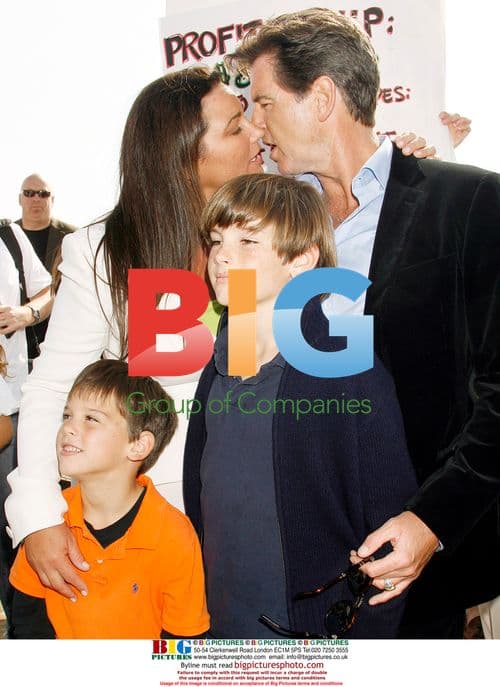 Pierce Brosnan and family at press conference