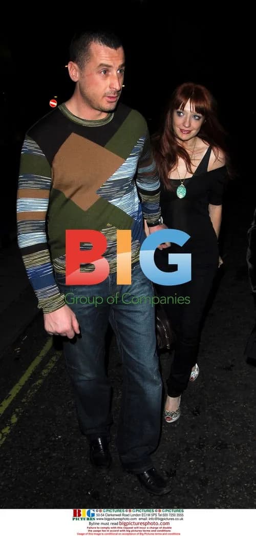 Nicola Roberts and boyfriend leaving The Met Bar