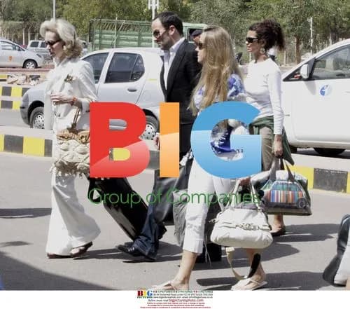 Liz Hurley and Arun Nayar at Airport