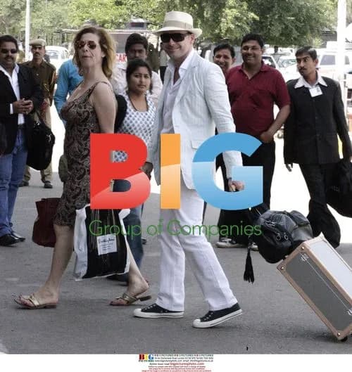 Liz Hurley and Arun Nayar Depart India